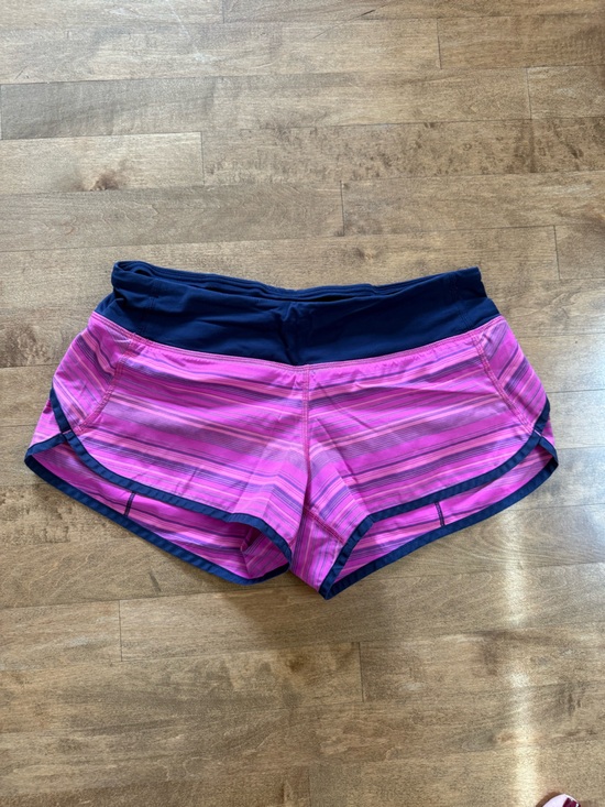 Lululemon Pants - lululemon Pink and Navy Striped Running Shorts